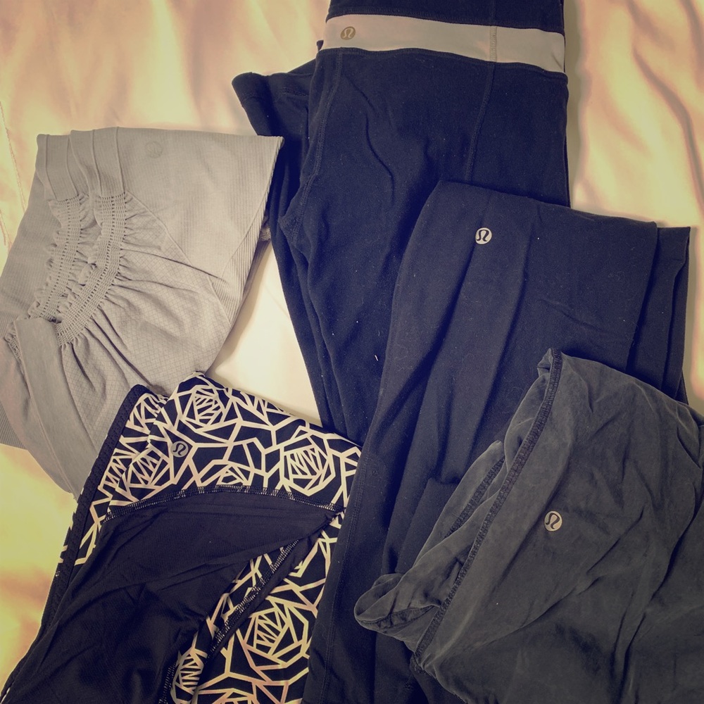 Lot of 5 pairs of Lululemon pants